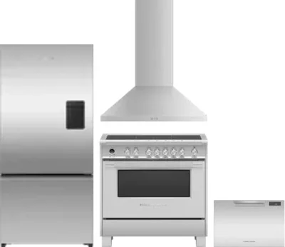 4 Piece Package Includes Refrigerator, Range, Hood And Dishwasher